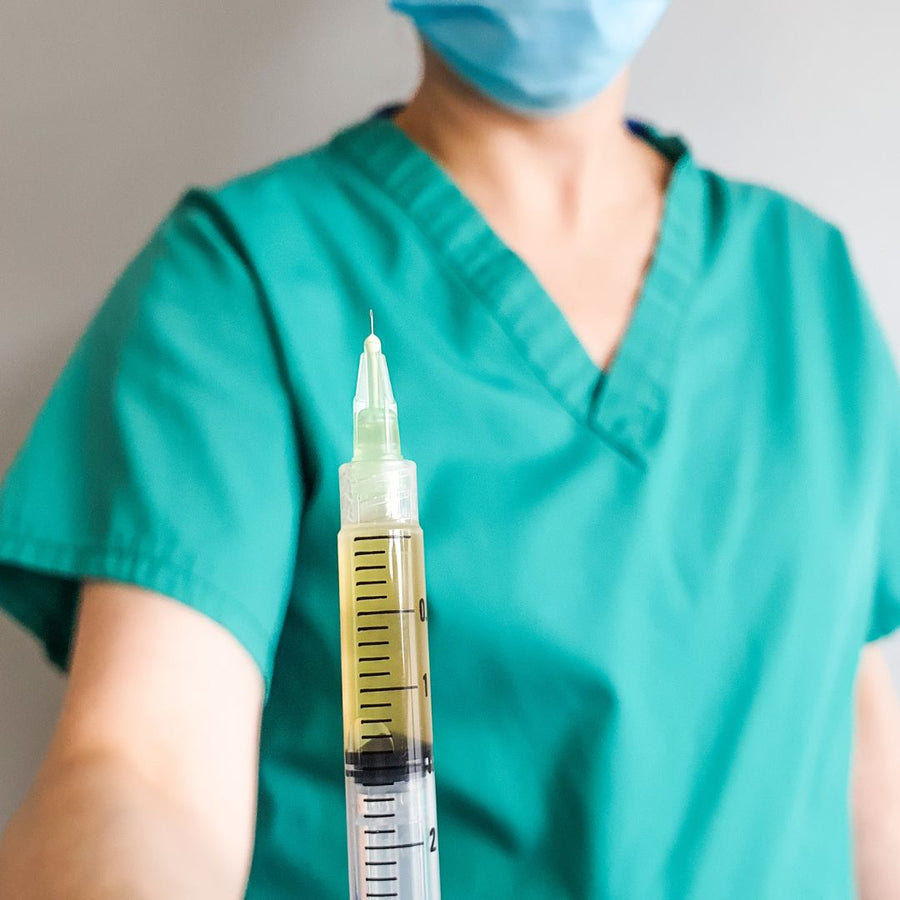 PRP (Platelet Rich Plasma) Injection Close Up Shot