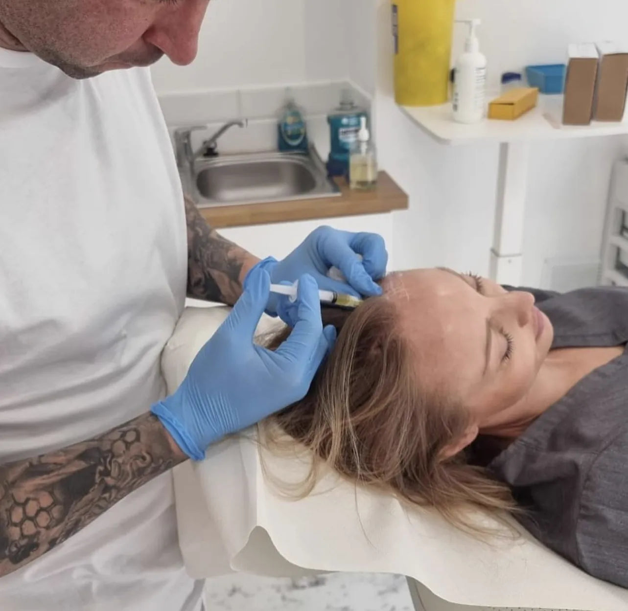 PRP scalp training session